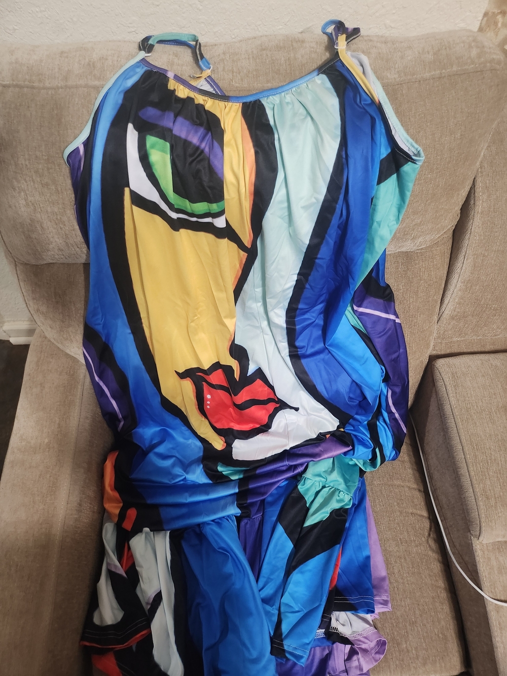 Women’s Multicolor Abstract Print Tank Top